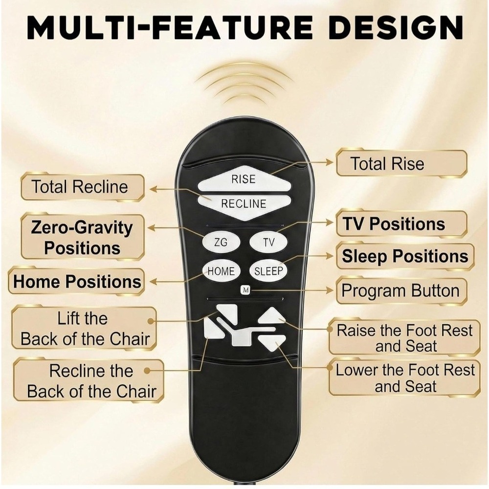 5-Pin Lift Chair Remote Replacement Compatible with Golden&Ultra Comfort... - Picture 5 of 7